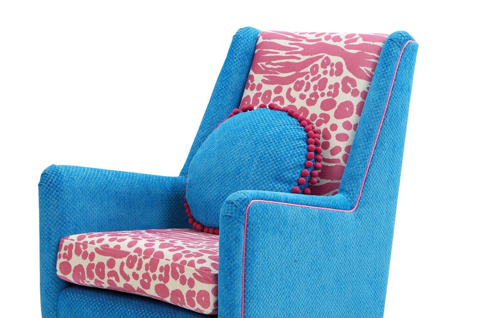 Electric blue accent online chair