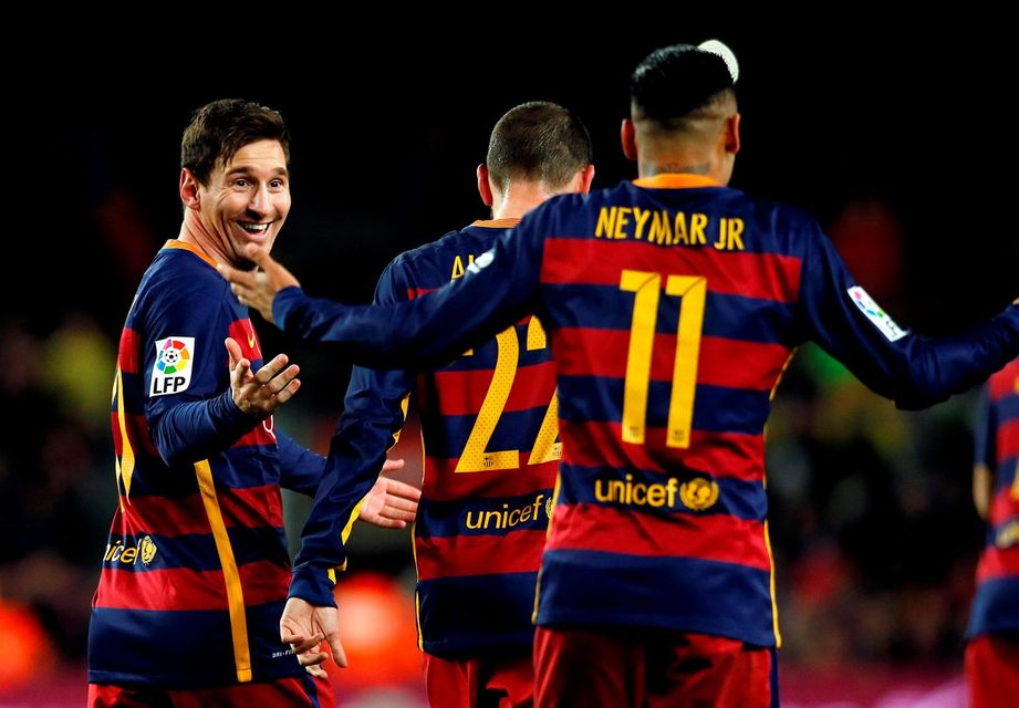 Lionel Messi at the Camp Nou. Photo: Albert Gea/Reuters
