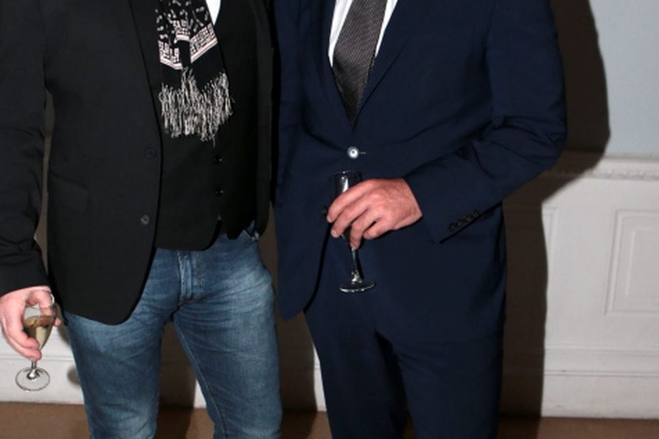 12/9/13 Barry McCall and Paul Sheerin at the launch of the Louise Kennedy Autumn/Winter 2013 collection at the Hugh Lane Gallery in Dublin. Picture:Arthur Carron/Collins