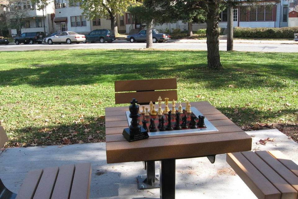 An outdoor chess board similar to this could be included as part of the Westgate vision plan in Narrow West Street.