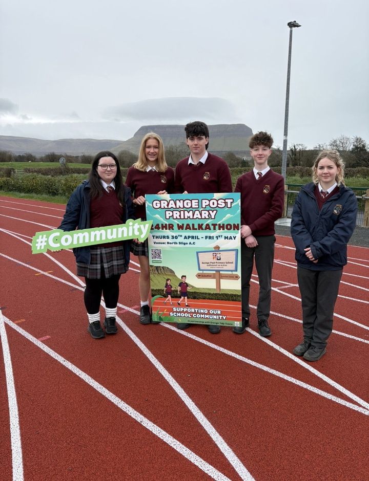 Grange Post Primary School’s 24 hour walkathon raising money for community