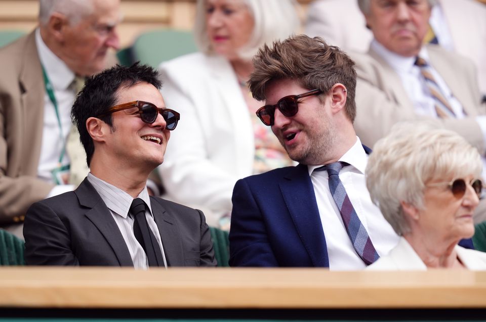 Jamie Cullum (left) in the royal box (John Walton/PA)