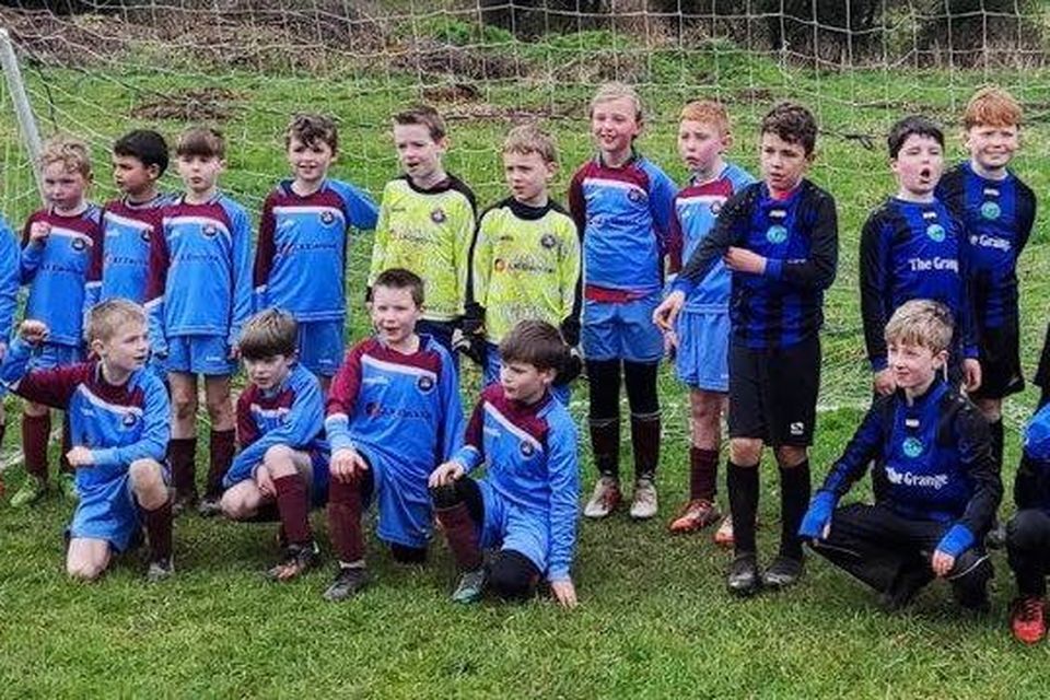 A happy Glencormac and St Anthony’s under-9 squad before their clash on Sunday.