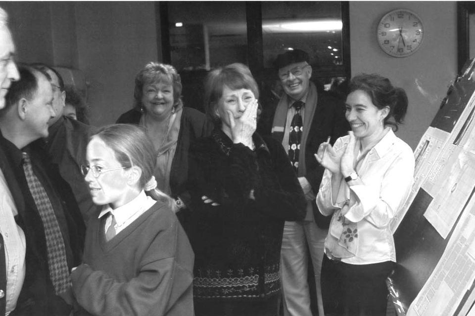Mary Maher, centre, with colleagues. Picture by Collins Agency