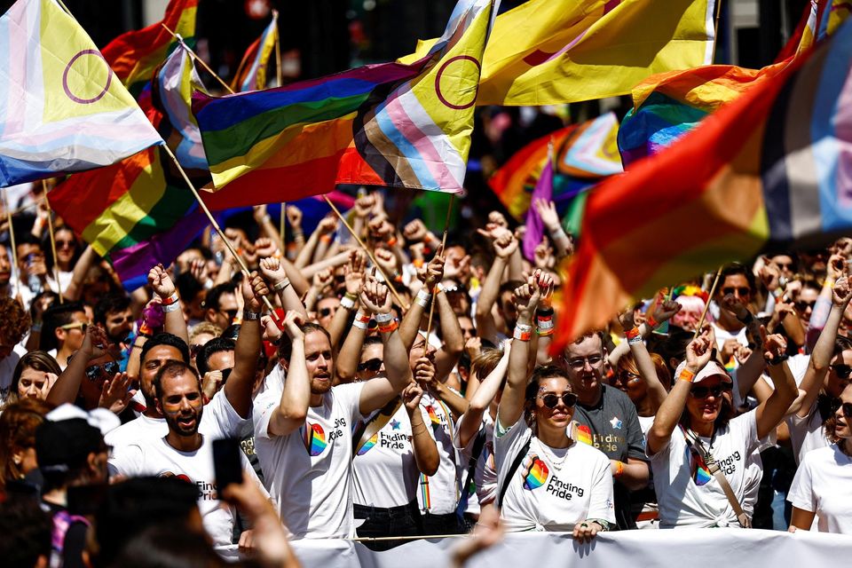 People attend the annual Pride parade in Dublin, Ireland, June 24, 2023. REUTERS/Clodagh Kilcoyne