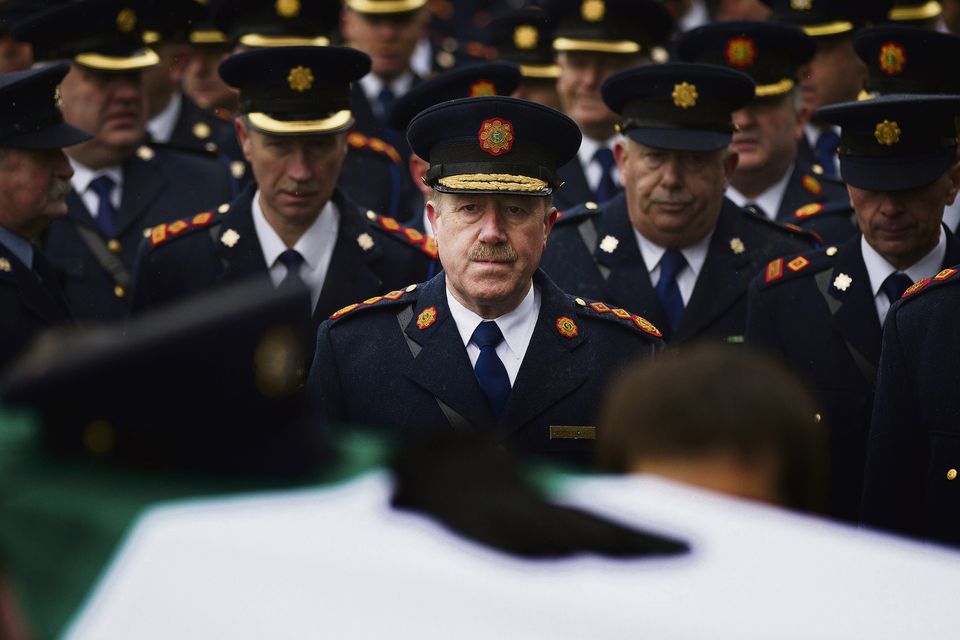 Garda Commissioner Martin Callanan at the funeral of detective Adrian Donohoe