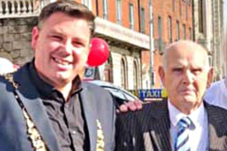 Taxi Drivers’ Special Children’s Day Out: Dublin Lord Mayor Paul McAulliffe (left) and Johnny Walker at the charity event in September