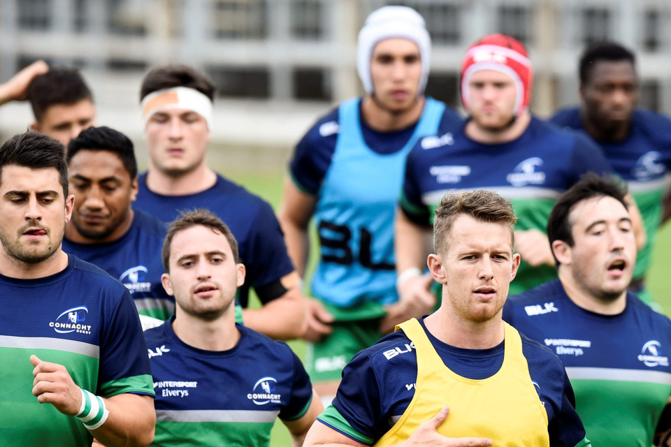 Connacht players, here training at the Sportsground, will be aiming for a first win of the campaign against Scarlets