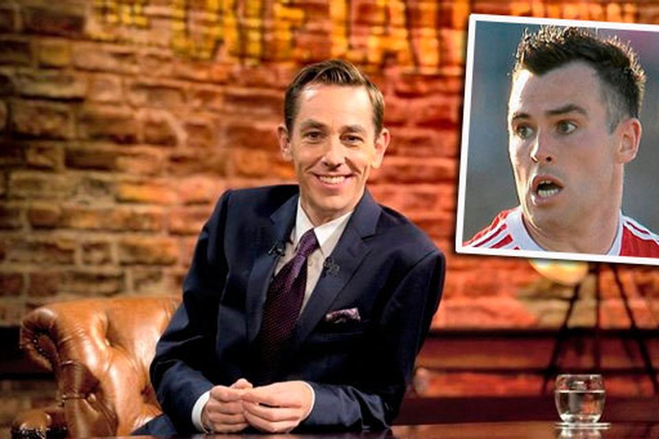 Ryan Tubridy, host of the late Late Show and inset Cathal McCarron