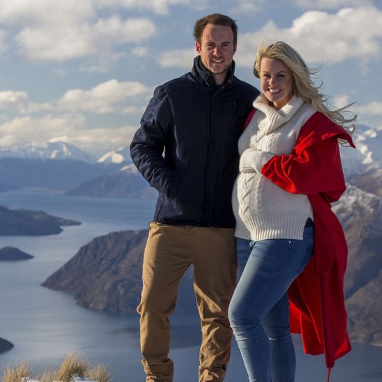 Baby joy for skiers Chemmy Alcott and Dougie Crawford