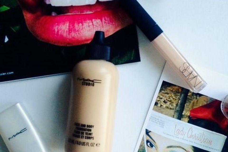 Siomha's make-up must-haves including Mac Strobe Cream, Nars Radiant Conceale and Glossier's The Balm Dot Com. Photo: Siomha Connolly