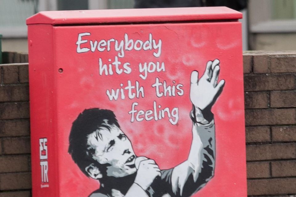 A mural of Christy Dignam in Finglas on Dublin's northside. Photo: Gareth Chaney/Collins
